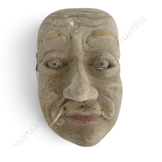 ORIENTAL CARVED WOODEN MASK H.205mm