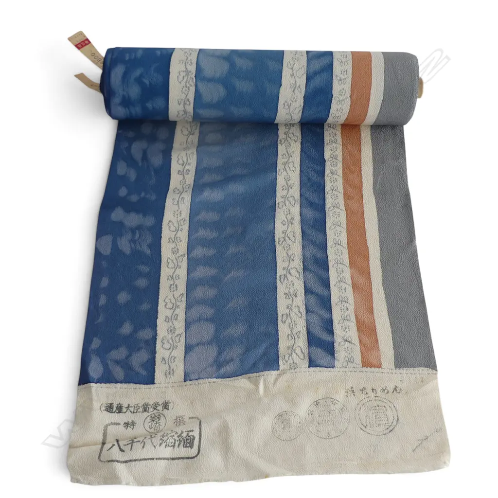 Unused 1980's NISHIJIN TEXTILE (Kyoto) JAPANESE leaf pattern on mauve SILK ROLL. L.12m. W.360mm. New old stock Image 1++