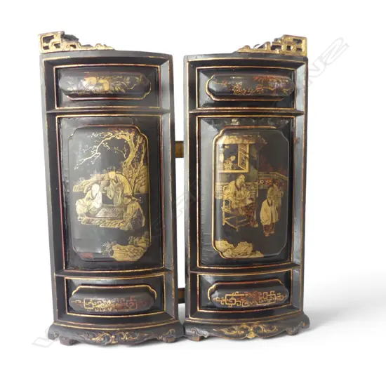 PR ORIENTAL LACQUERED WOODEN PANELS (MOUNTED TOGETHER) 490x435mm