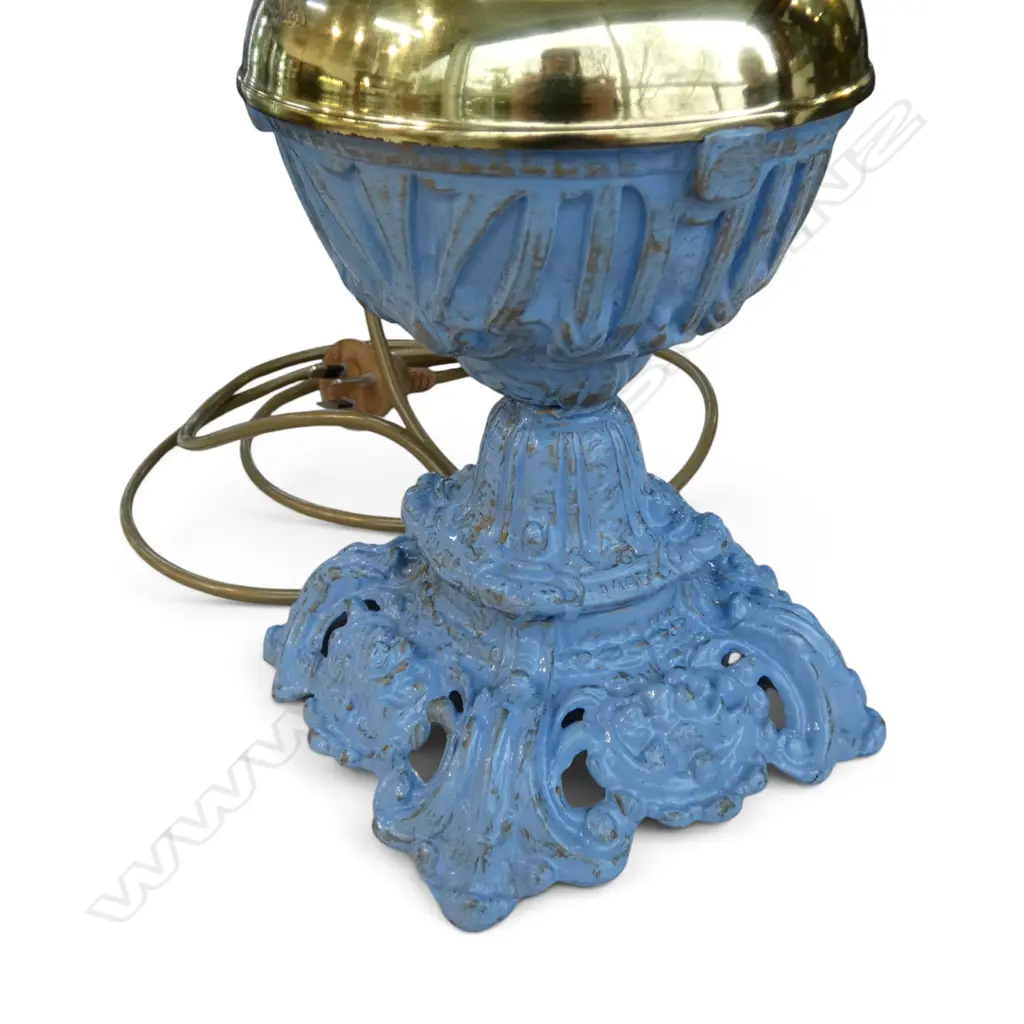 KERUSE & GAIRDNER VICTORIAN REVIVIAL GLOBE TABLE LAMP - 540mm (H) - PARTIALLY PAINTED BASE Image 1++