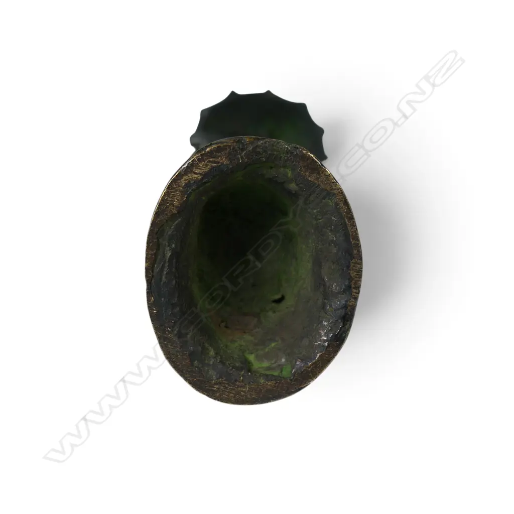 DARK METAL BRONZED FIGURINE OF GANESHA HOLDING A CANOPY SYMBOLIZING DIVINE PROTECTION. H.150MM Image 1++