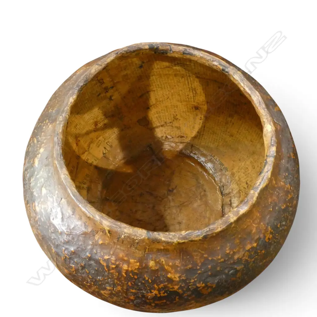 ORIENTAL PAPIER MACHE LIDDED CONTAINER H.330mm Image 1++