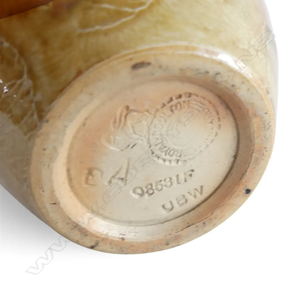 ROYAL DOULTON STONEWARE 'LEAF' VASE H.135mm Image 1++