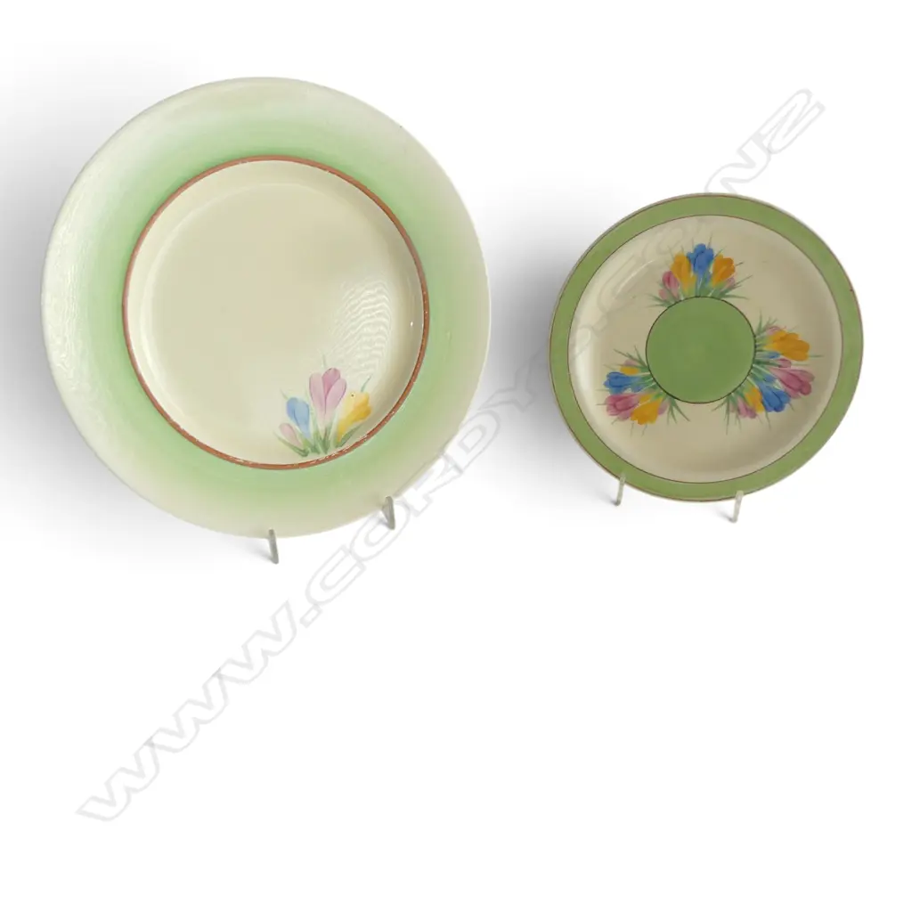 2 CLARICE CLIFF PLATES Dia.260mm Image 1++