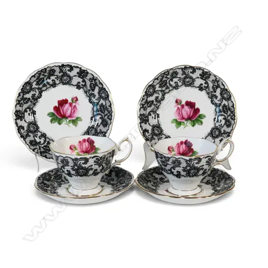 PAIR OF ROYAL ALBERT 'SENORITA' TRIOS