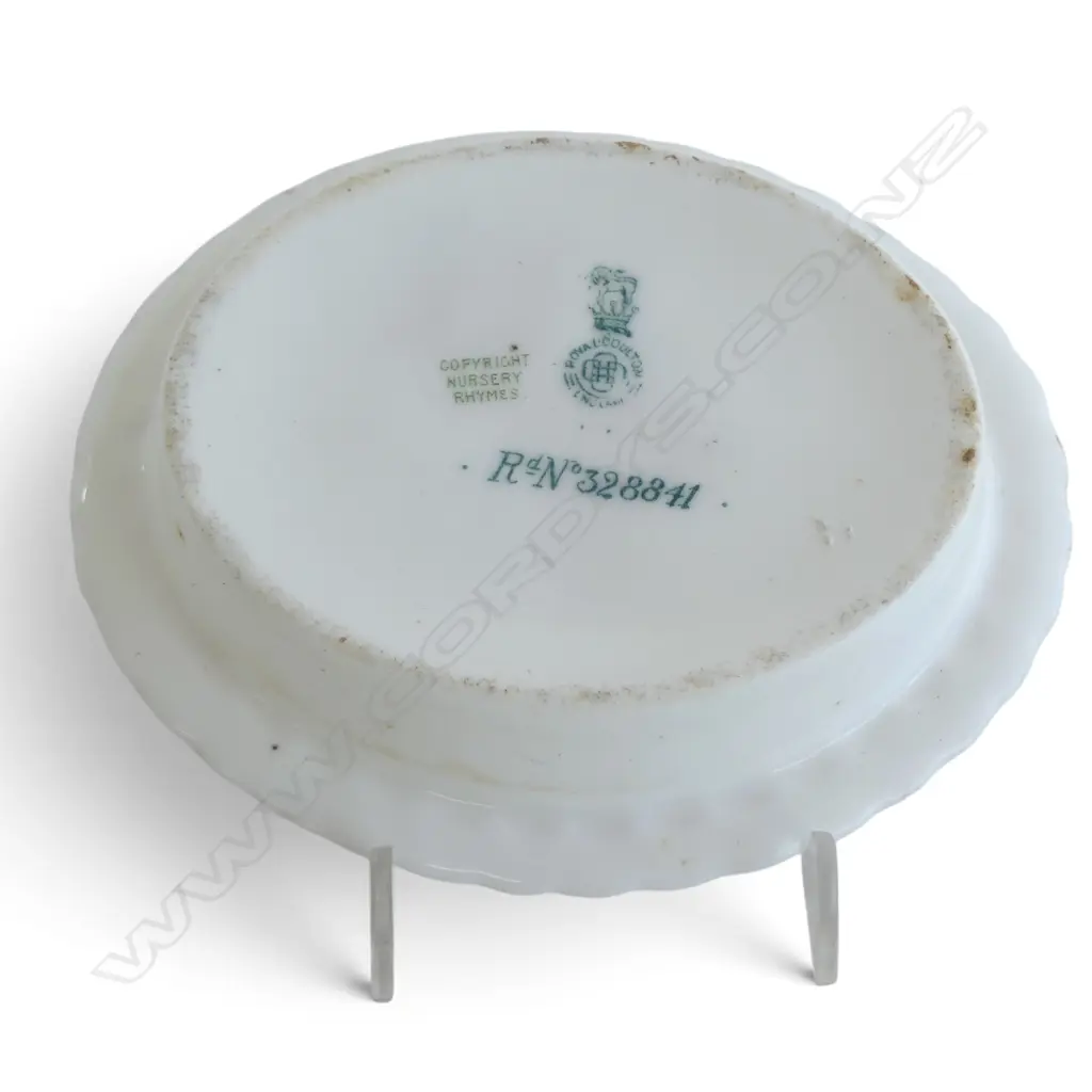 ROYAL DOULTON NURSERY RHYME SML DISH & SAUCER (1903-1936) Image 1++