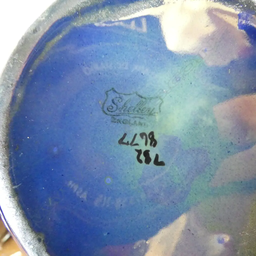 7PCS SHELLEY CHINA BLUE LUSTER APRICOT PAT Image 1++