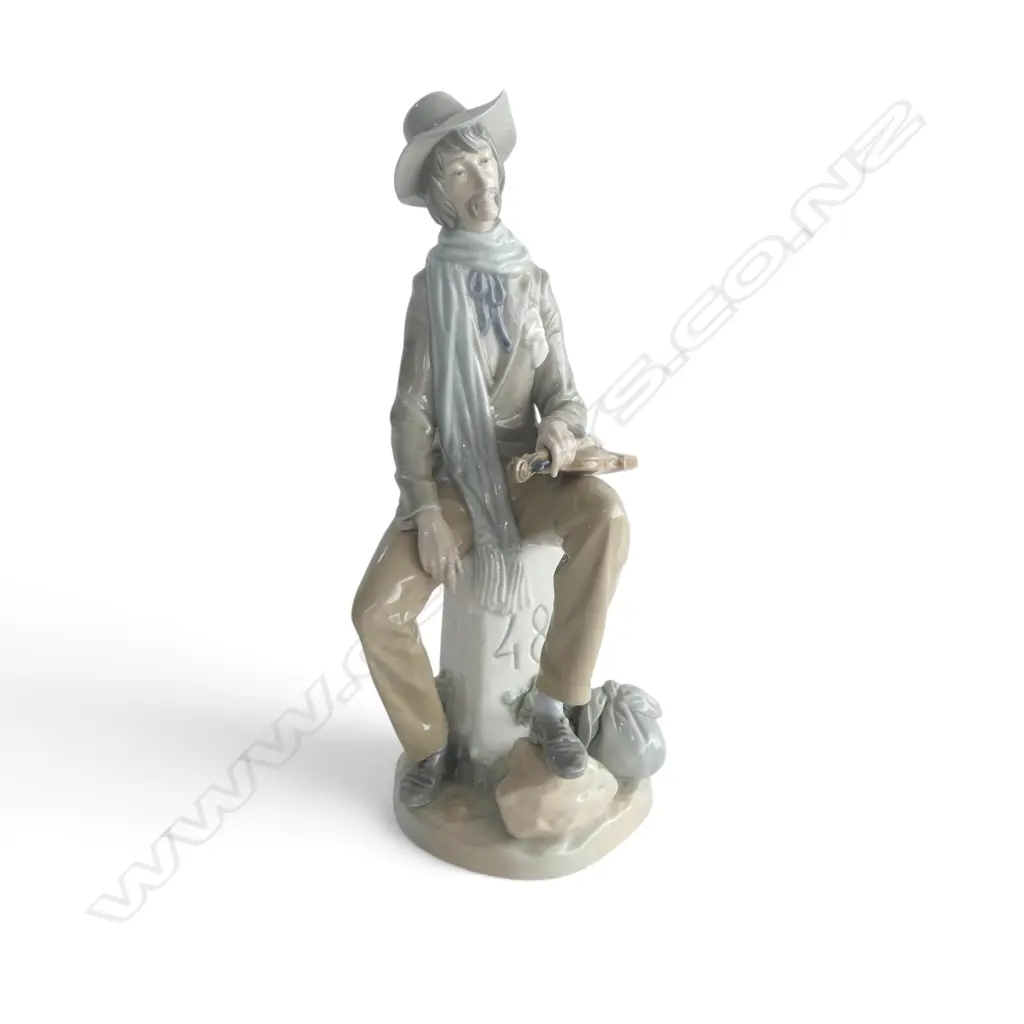 LLADRO #4887 'VIOLINIST ON THE ROAD' H.350mm Image 1++