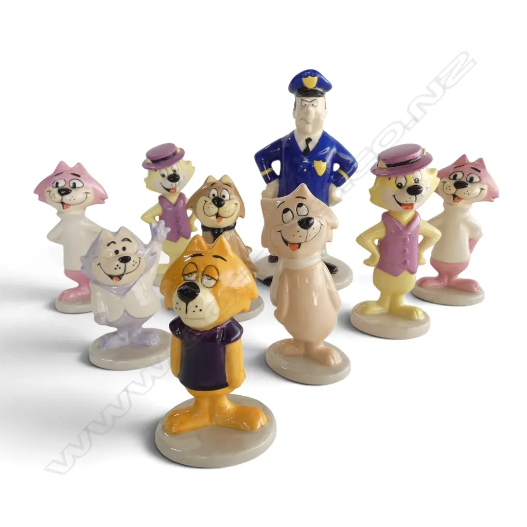 9 JOHN BESWICK by ROYAL DOULTON TOP CAT CARTOON FIGURES, modelled by Andy Moss, H.85mm-175mm. Each from a Ltd Ed 2000 Image 1++