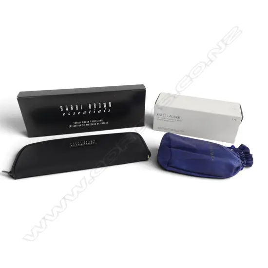 ESTEE LAUDER ALL OVER BRUSH & BOBBI BROWN ESSENTIALS TRAVEL BRUSH COLLECTION, UNUSED in PACKAGING