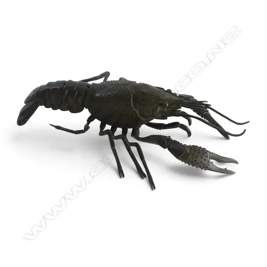 JAPANESE BRONZE ARTICULATED LOBSTER L.250mm