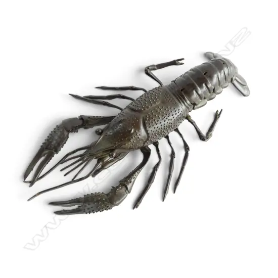 JAPANESE BRONZE ARTICULATED LOBSTER L.250mm