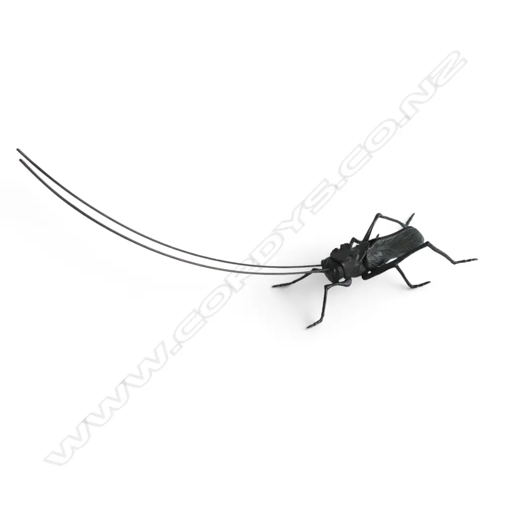 JAPANESE BRONZE ARTICULATED CRICKET L.150mm Image 1++