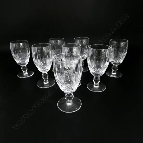 # Waterford crystal set of eight Colleen sherry glasses   H.110mm.