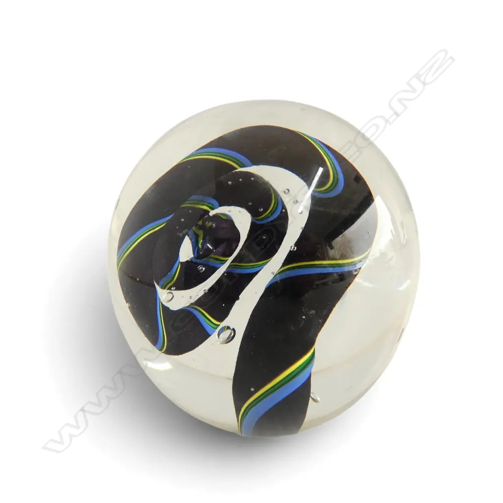 PETER RAOS ART GLASS PAPERWEIGHT signed & dated 1990 H.120mm Image 1++