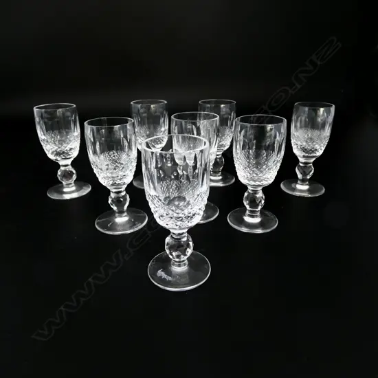 # Waterford crystal set of eight Colleen liquer glasses  H.85mm.