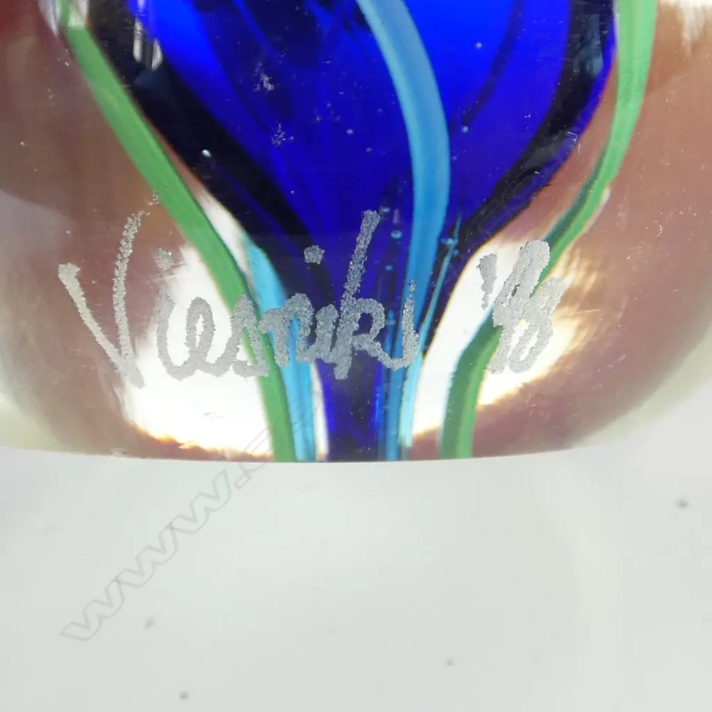 2 ART GLASS PAPERWEIGHTS H.90mm Image 1++