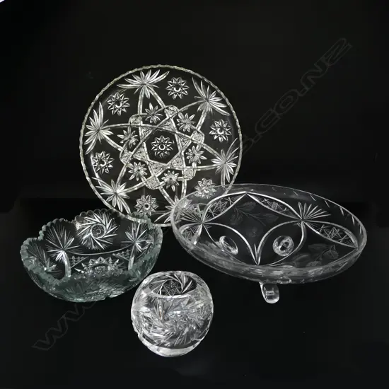 4 PCES CUT CRYSTAL Dia.340mm