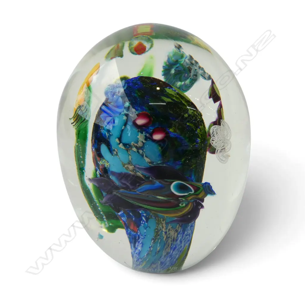 PETER VIESNIK MARINE FISH PAPERWEIGHT, SIGNED & DATED '18 H.110mm Image 1++