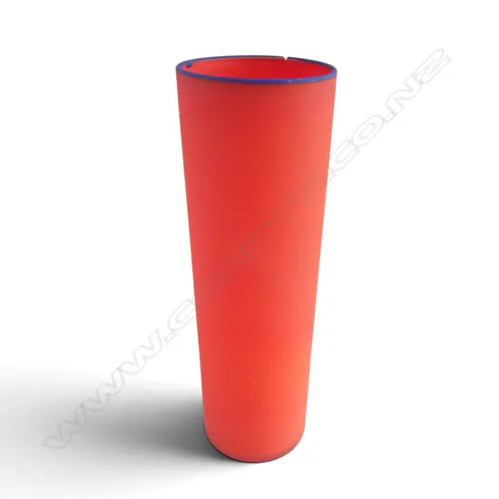RED GLASS VASE H.455mm