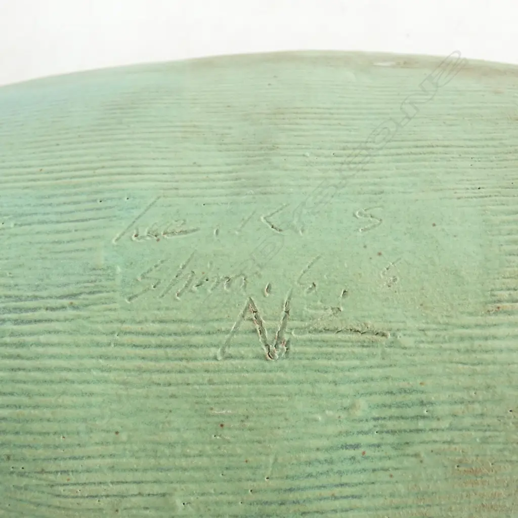 KEUM SUN LEE LRG PALE GRN CANOE DISH, L.480mm Image 1++