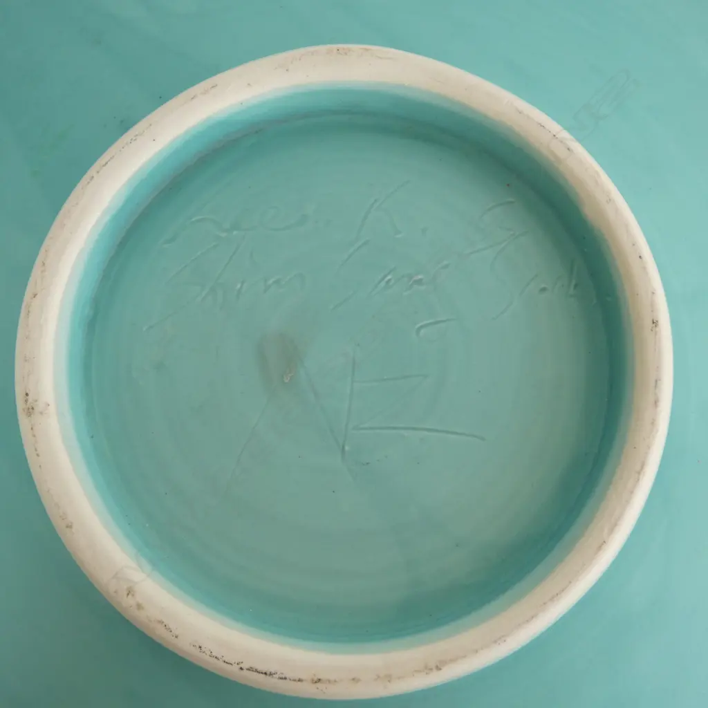 LRG KEUM SUN LEE X LRG CELADON GLAZED CHARGER, Dia.430mm Image 1++