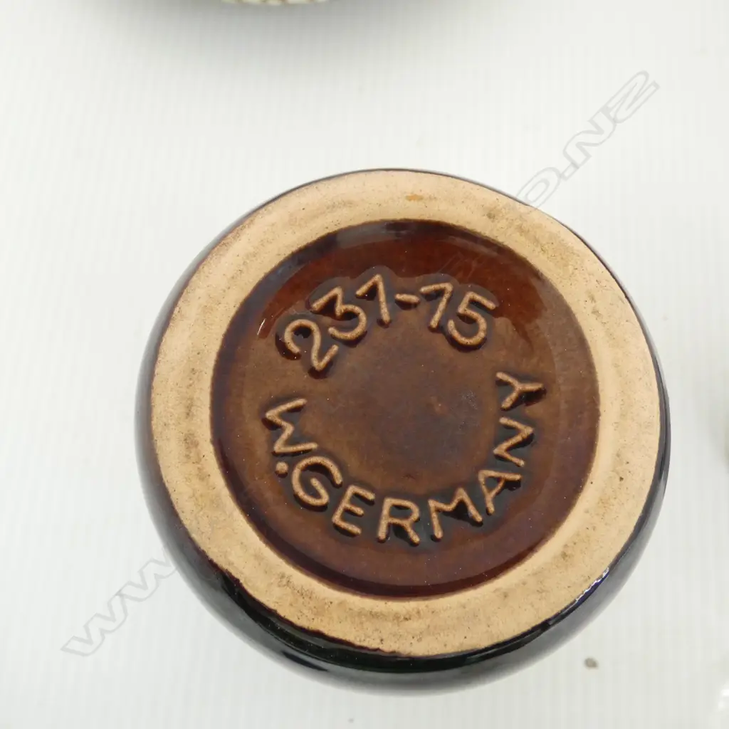 4 RETRO GERMAN POTTERY VASES H. 200mm + BOWL 210mm dia Image 1++