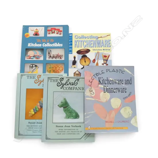 FIVE BOOKS ON COLLECTABLES (KITCHENWARE X 3, SYLVAC X 2)