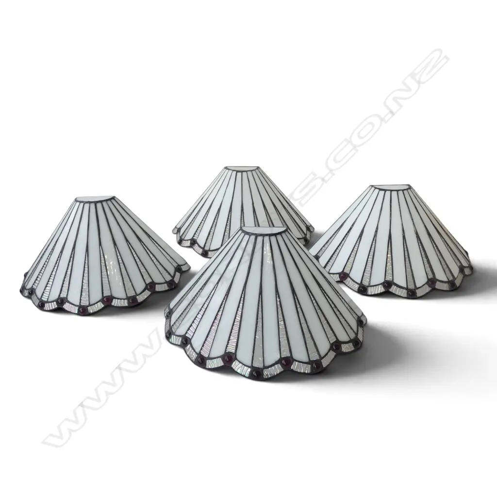 4 TIFFANY STYLE LEADLIGHT WALL SCONCES Image 1++