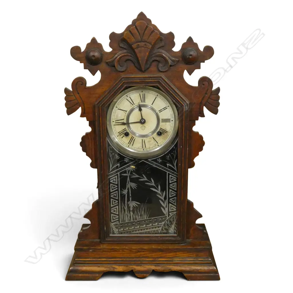 ANTIQUE ANSONIA GINGERBREAD MANTLECLOCK H570MM Image 1++