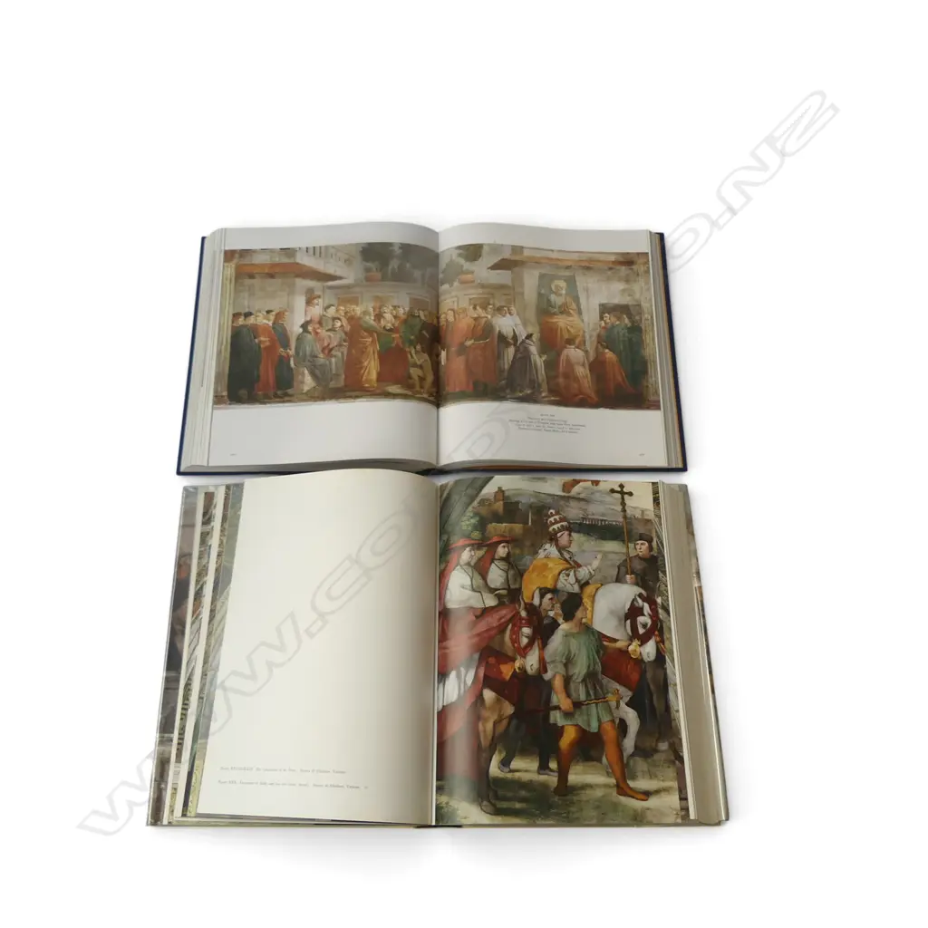 2 LG ART BOOKS; THE COMPLETE WORK OF RAPHAEL &  2 VOLS. THE ART OF FLORENCE Image 1++