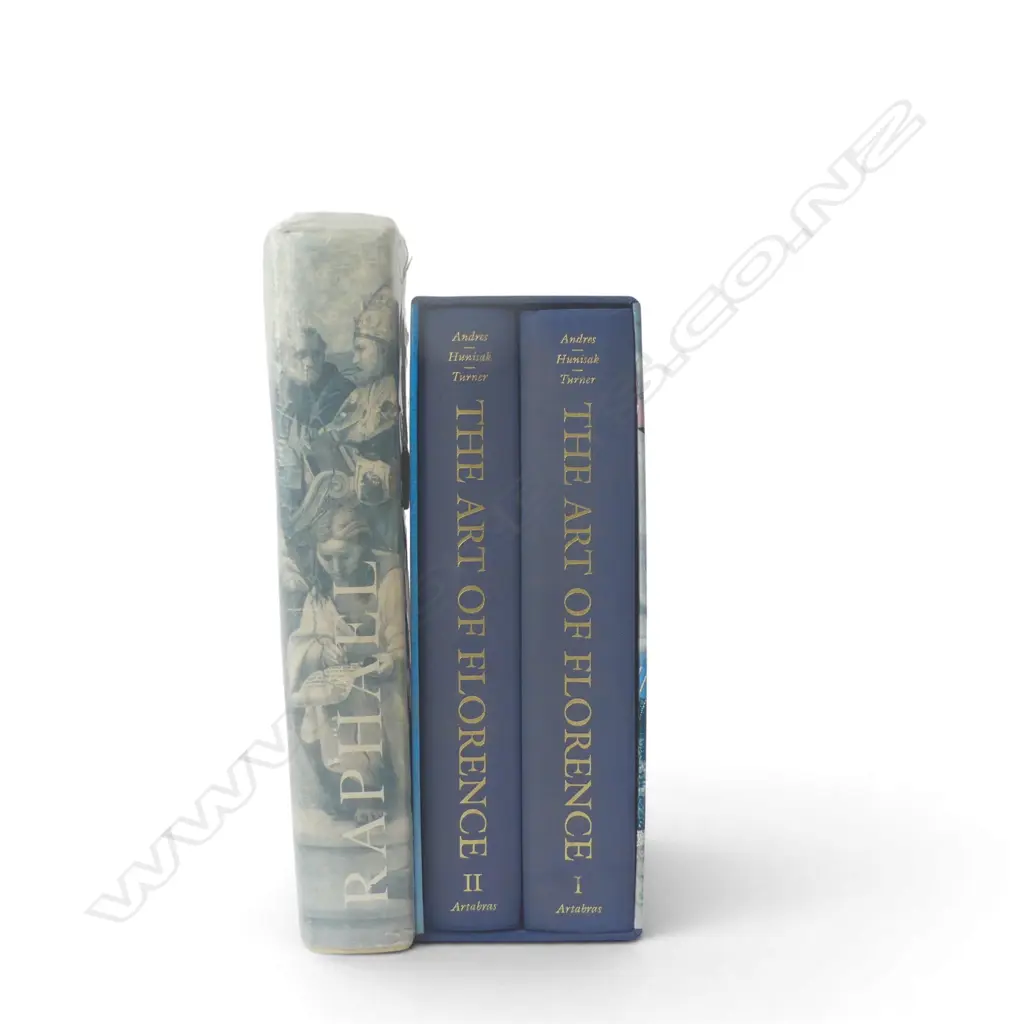2 LG ART BOOKS; THE COMPLETE WORK OF RAPHAEL &  2 VOLS. THE ART OF FLORENCE Image 1++