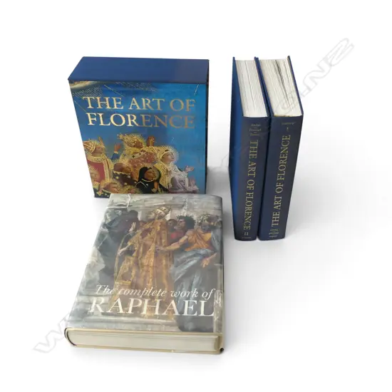 2 LG ART BOOKS; THE COMPLETE WORK OF RAPHAEL &  2 VOLS. THE ART OF FLORENCE