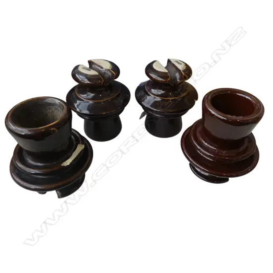4 PORCELAIN INSULATORS faults H.160mm