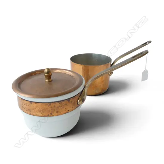 FRENCH APILCO COPPER CHOCOLATE BAIN MARIE PAN H.215mm