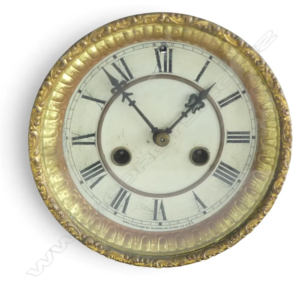ANTIQUE BLACK METAL MANTEL CLOCK H.415mm Image 1++