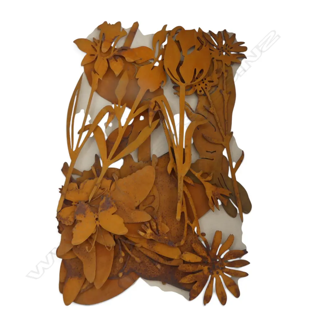 LASER CUT STEEL GARDEN STAKES (FLOWERS & RABBITS) + BUTTERFLIES Image 1++