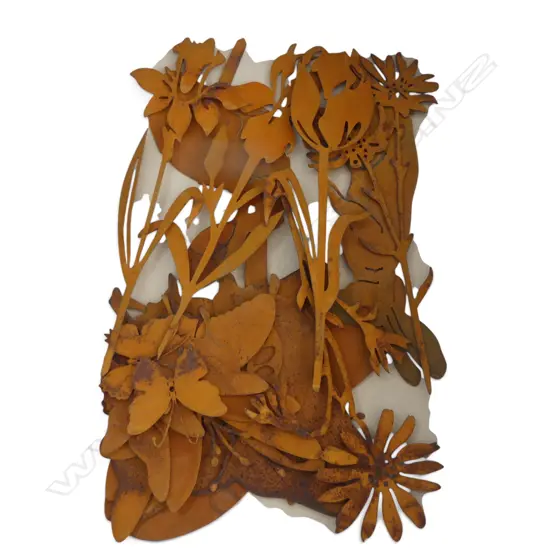 LASER CUT STEEL GARDEN STAKES (FLOWERS & RABBITS) + BUTTERFLIES
