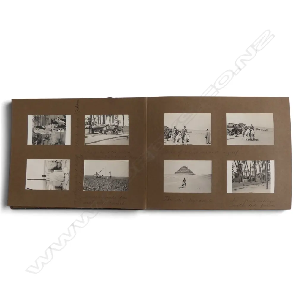 ANTIQUE PHOTOGRAPH ALBUM 200 PHOTOS JERUSALEM, EGYPT, MALTA & DESCRIPTIONS, L.250MM Image 1++
