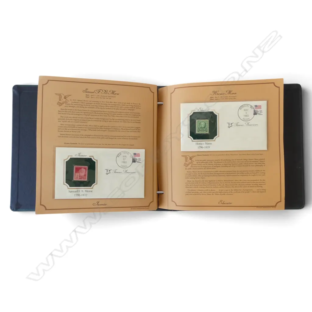 THE 1940S FAMOUS AMERICANS STAMP SERIES COMMEMORATIVE COVER COLLECTION Image 1++