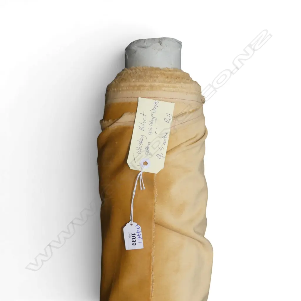 FABRIC BOLT; WHISKEY VELVET, COTTON UPHOLSTERY, 9.5M ROLL Image 1++