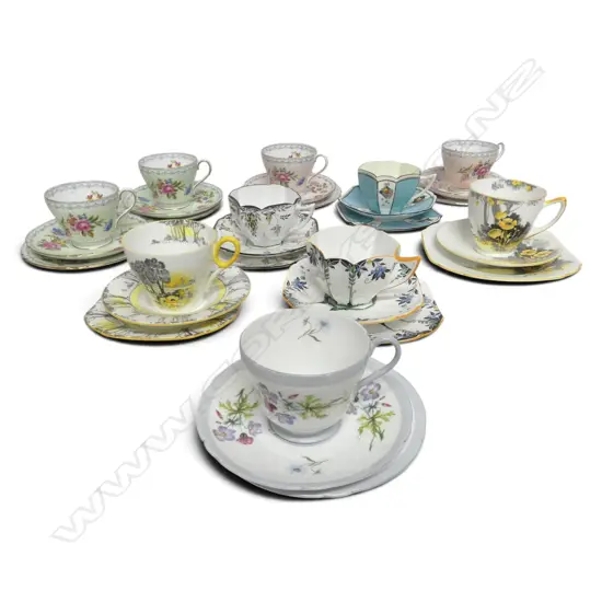 10 SHELLEY CHINA CSP SETS MIXED PATS