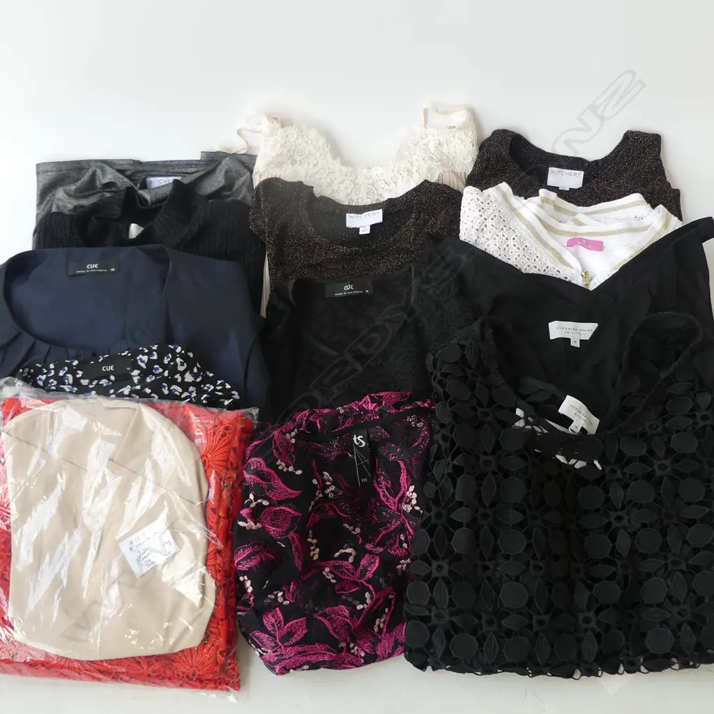 ASST. CUE, VERONICA MAINE & WITCHERY LABEL TOPS, SZ 14/16/XL, unworn some with labels still on Image 1++