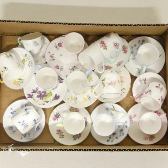 14 MINITURE SHELLEY CHINA C/SS