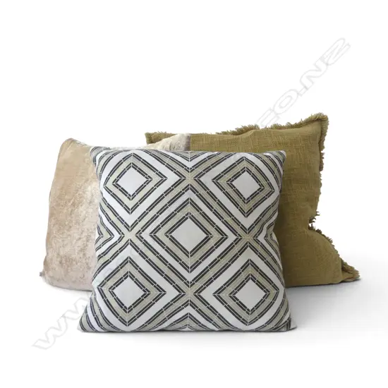 3 FEATHER CUSHIONS LARGEST 550x550mm
