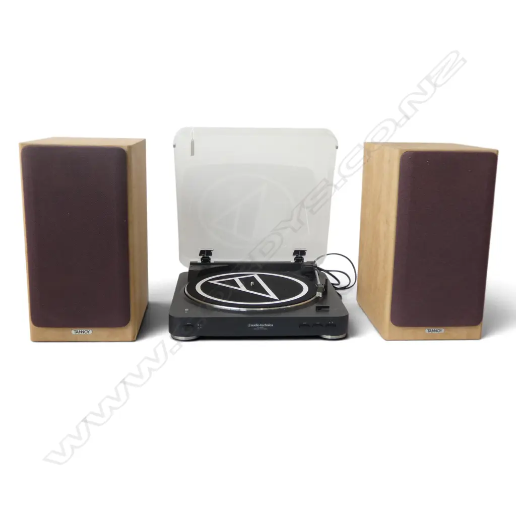 WIRELESS TURNTABLE (AUDIO TECHNICA AT-LP60-BT) + 2 TANNOY SPEAKERS Image 1++