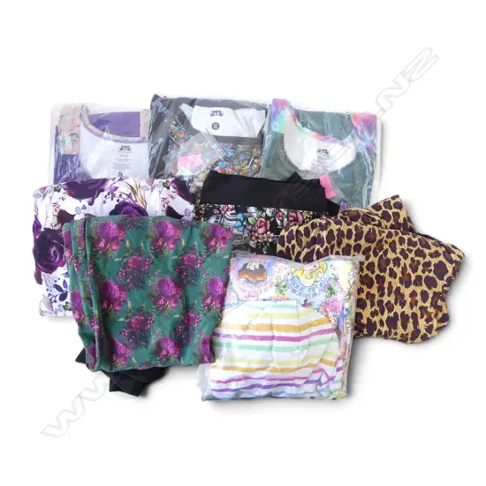 ASST. XL WOMEN'S LONG LINE TOPS ETC, 'MOSTLY CRAFTY CAT' LABEL, unworn