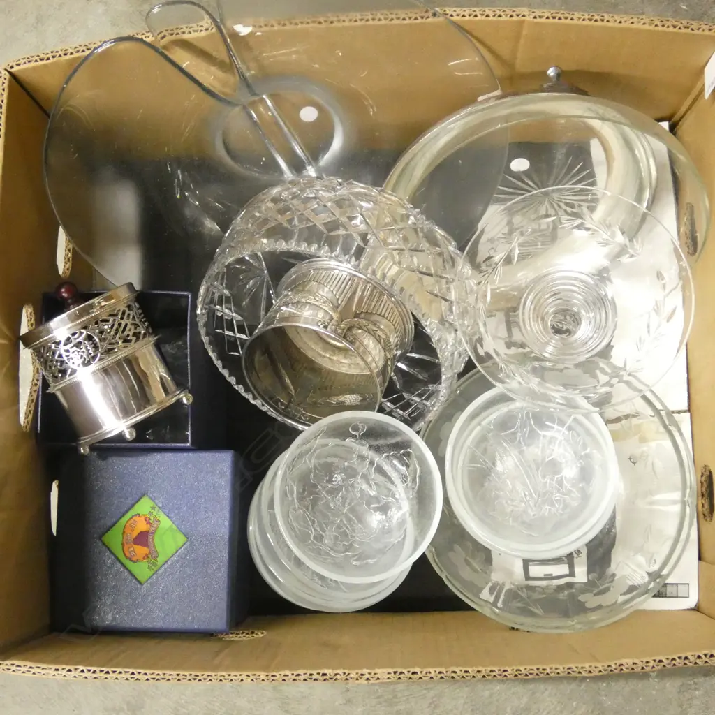 ASST. CRYSTAL & GLASS Incl. BOWL w. WMF STAND  Image 1++