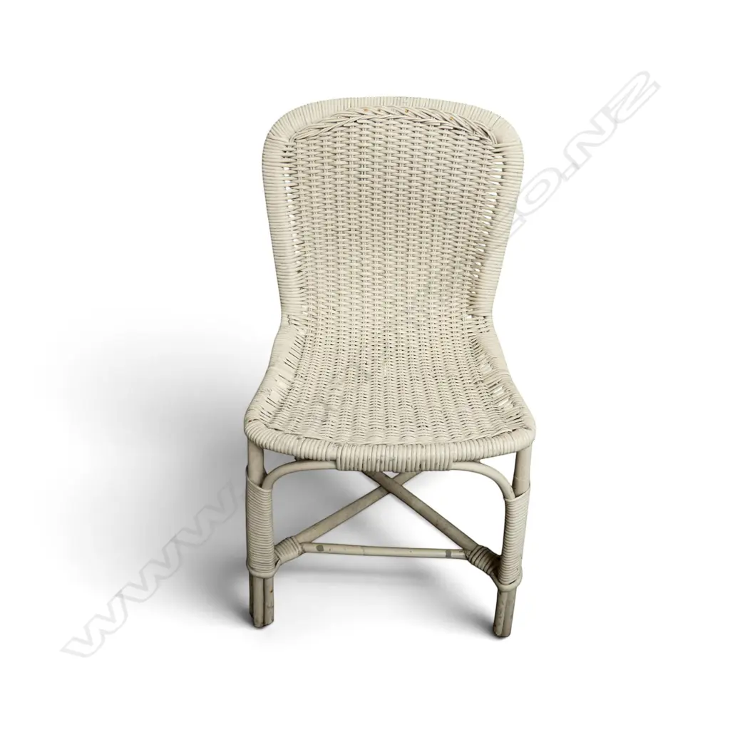 WHITE PAINTED CANE CHAIR Image 1++