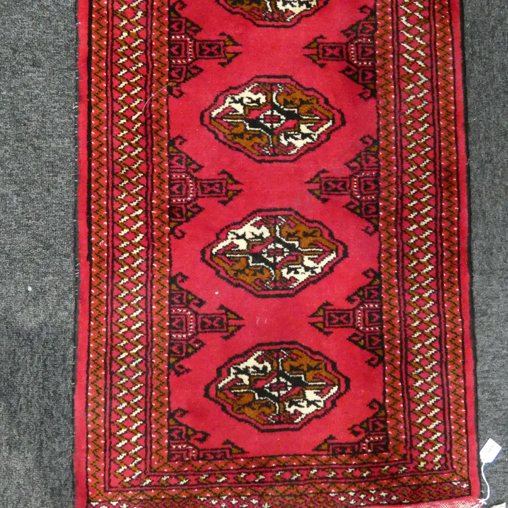 HAND KNOTTED WOOL PILE RUNNER 1900x620mm Image 1++
